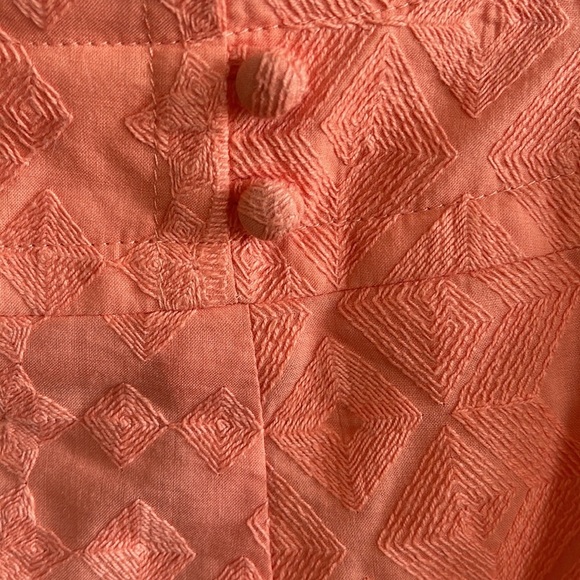 Anthropologie Rare Peach "Discreet Designs Pencil Skirt" by The Addison - Picture 4 of 9